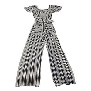 Monteau Romper, Navy/white- XS